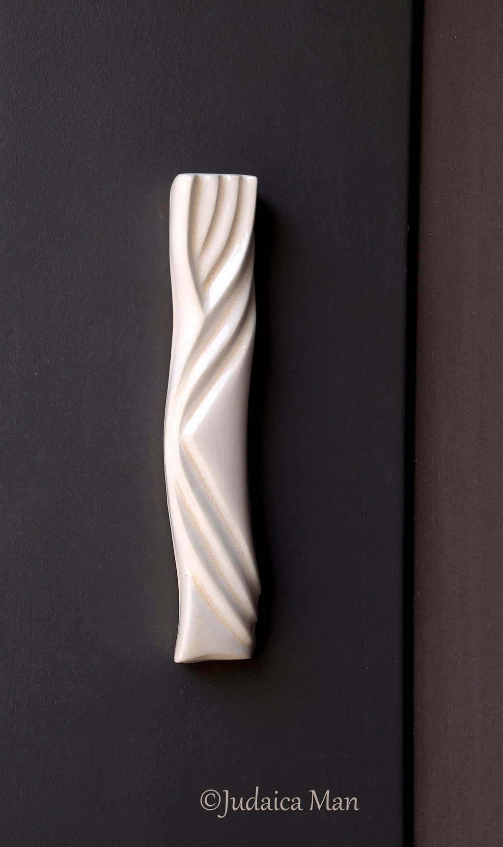 Ceramic mezuzah case "Kalah- Bride" cream color