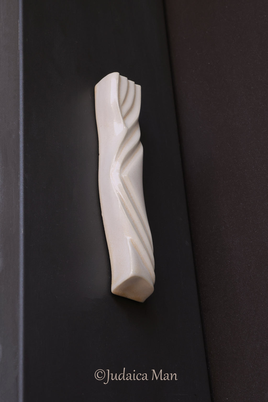 Ceramic mezuzah case "Kalah- Bride" cream color