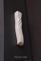 Ceramic mezuzah case "Kalah- Bride" cream color