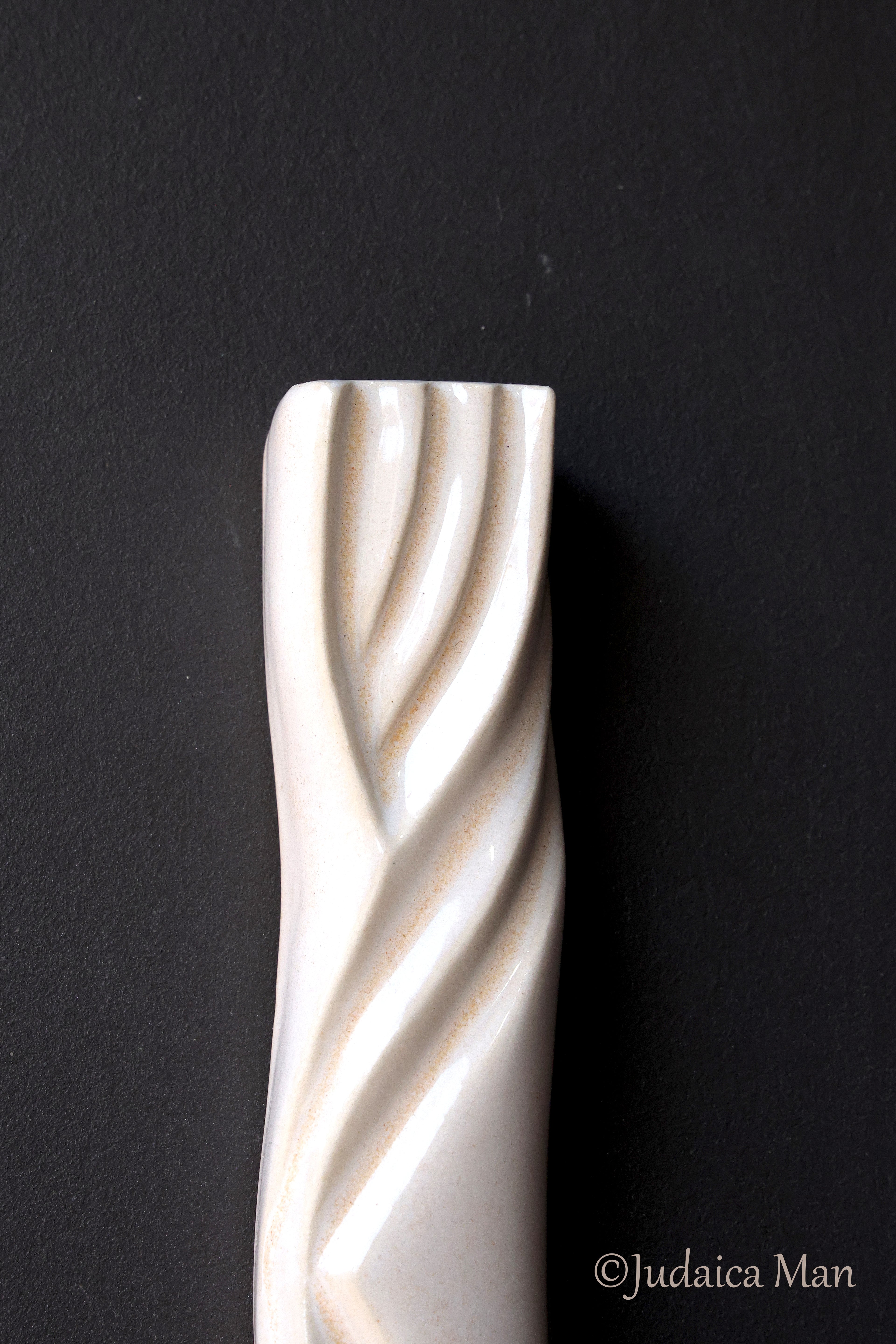 Ceramic mezuzah case "Kalah- Bride" cream color