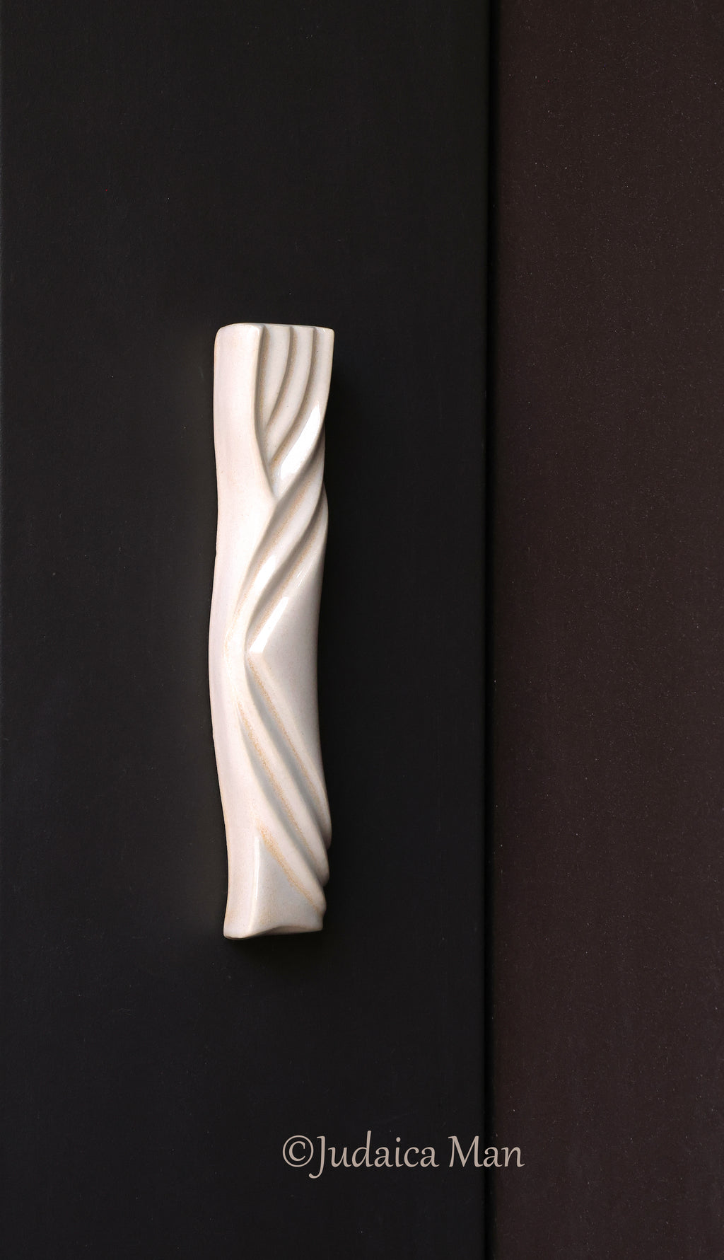 Ceramic mezuzah case "Kalah- Bride" cream color