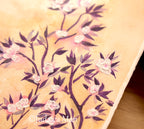 Ketubah Japaneese style "Almond flowers" with embossed flowers