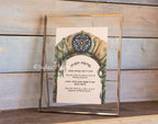 Framed Jewish Home blessing "Magen David on Jerusalem" - English and Hebrew text or Hebrew only