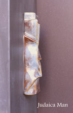Ceramic mezuzah case "Shema" blue color 3 sizes