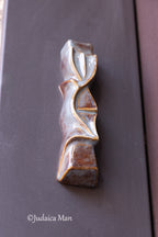 Ceramic mezuzah case "Shema" blue color 3 sizes