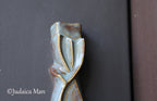 Ceramic mezuzah case "Shema" blue color 3 sizes