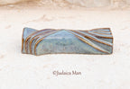 Ceramic mezuzah case "Kalah- Bride" blue brown color
