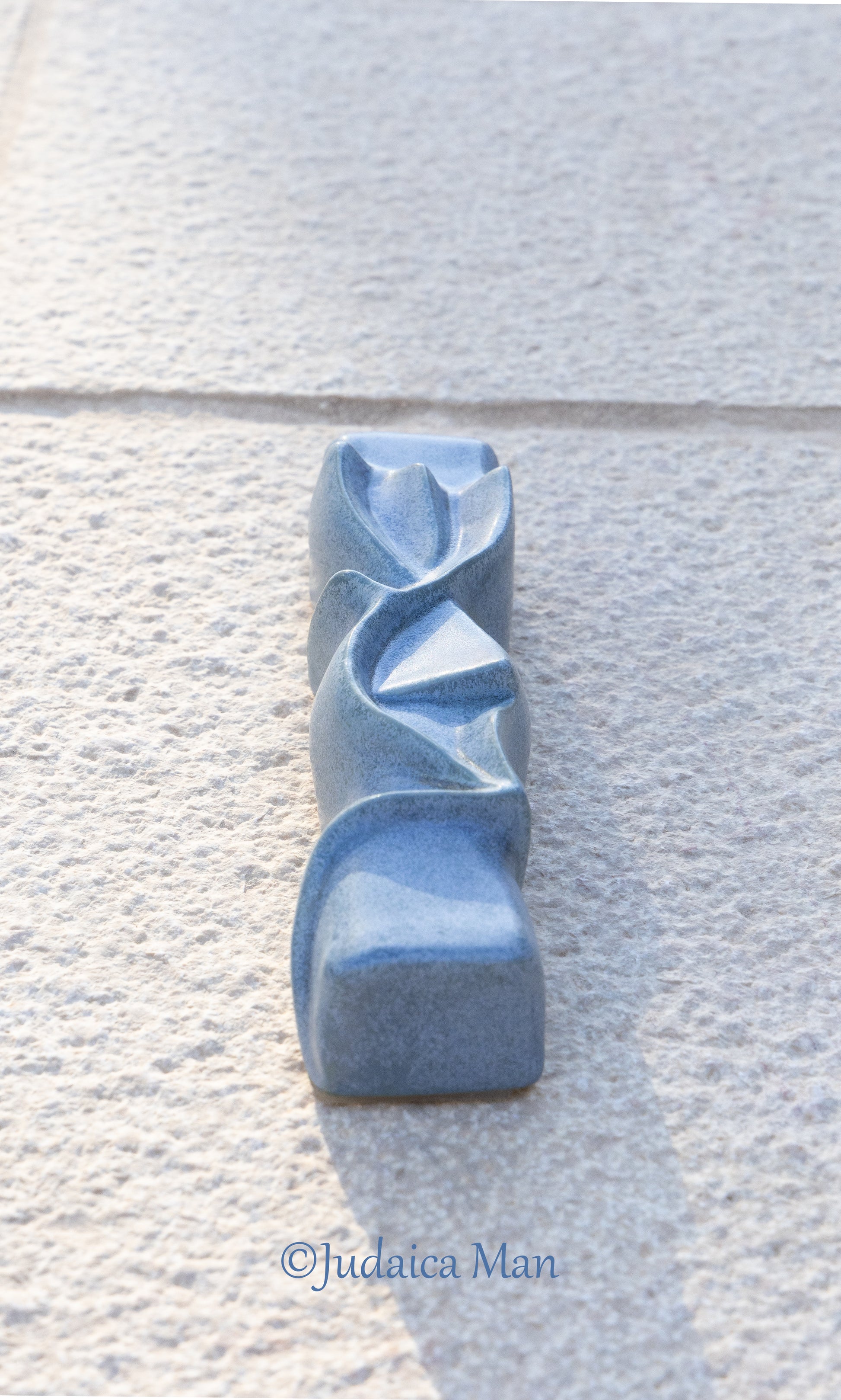 Ceramic mezuzah  "Shema" Blue stone color 3 sizes