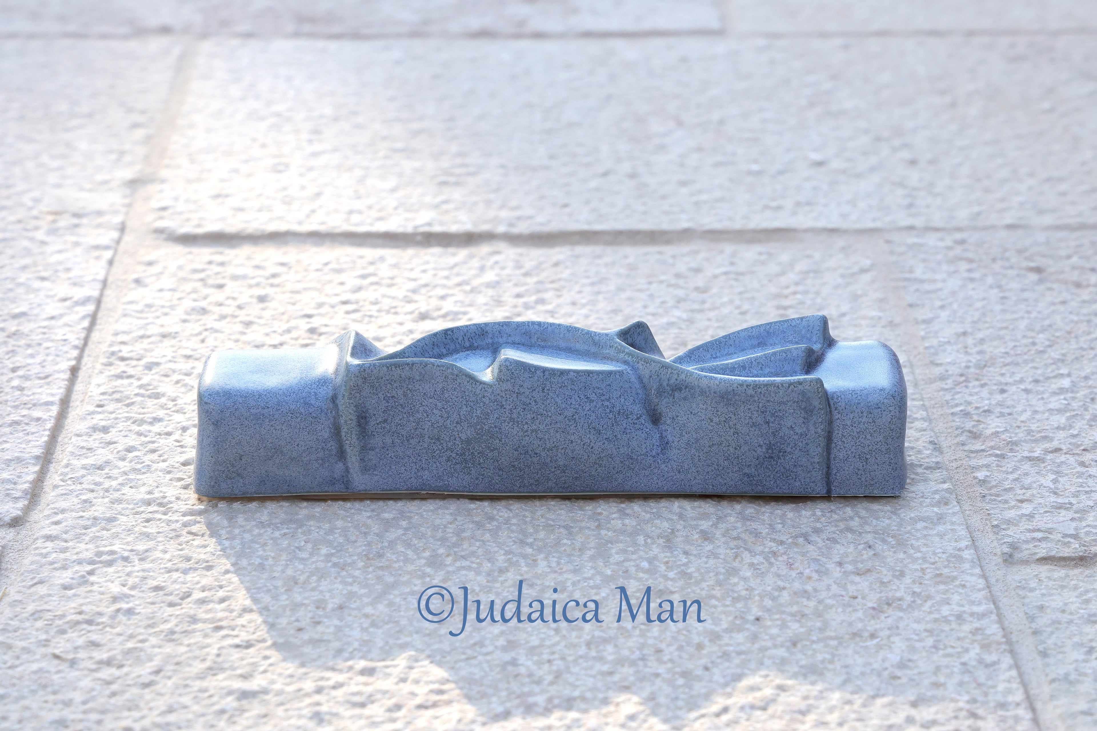 Ceramic mezuzah  "Shema" Blue stone color 3 sizes