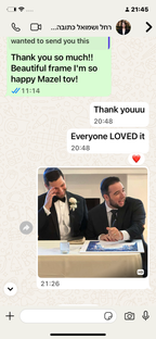 Ketubah with 24 K pure gold "Sunset colors on Talith"- Marocco style