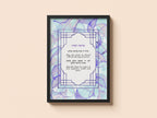 Framed Jewish Home blessing "Lilach" - English and Hebrew text or Hebrew