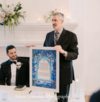 Ketubah with 24 K pure gold "Sunset colors on Talith"- Marocco style