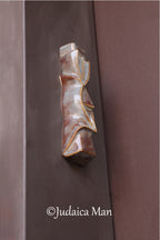 Ceramic mezuzah case "Shema" blue color 3 sizes