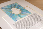 Ketubah "Hamsa in blue" with Gold 24K or imitation gilding