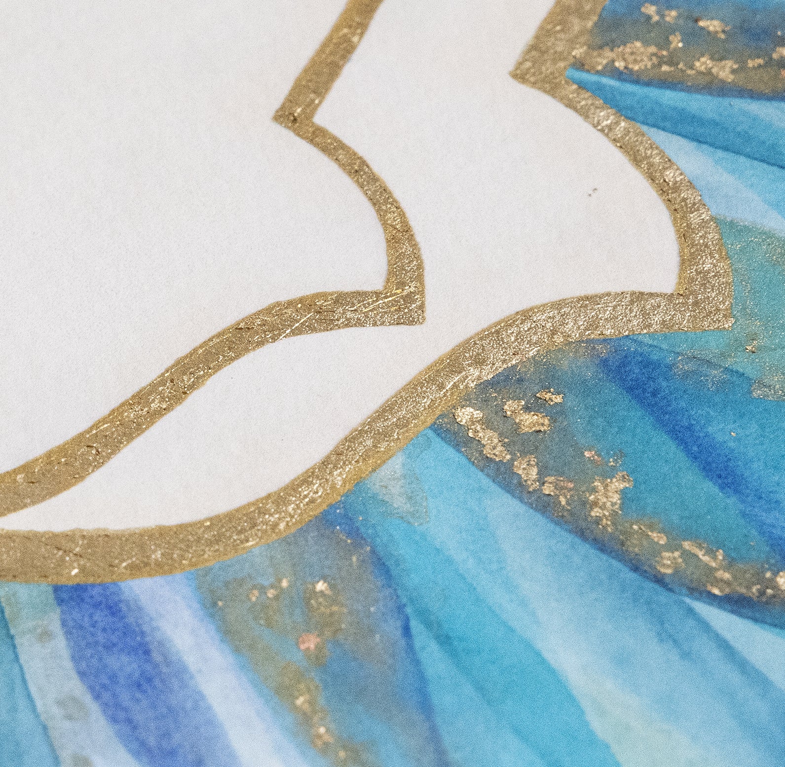 Ketubah "Hamsa in blue" with Gold 24K or imitation gilding