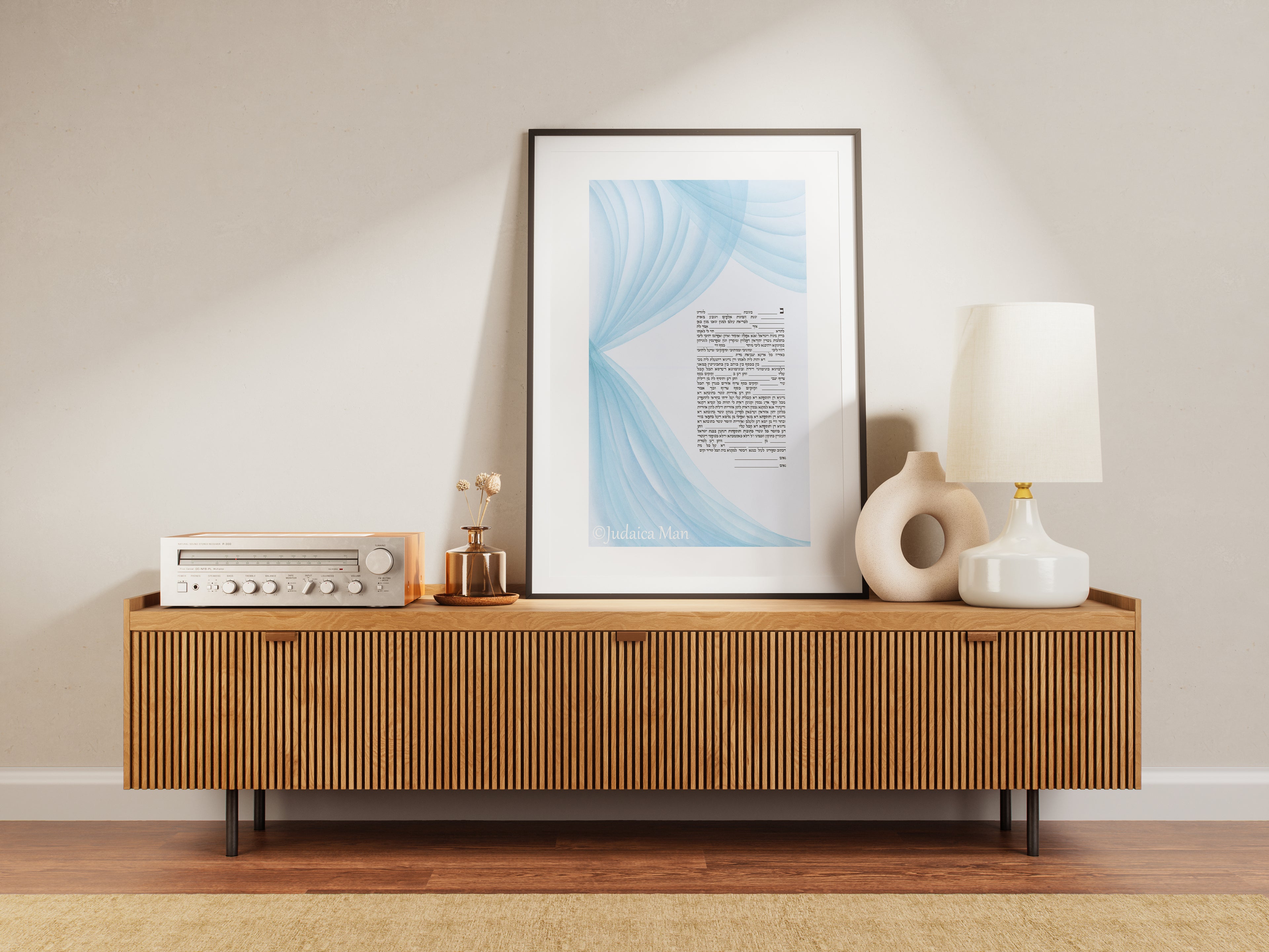 Ketubah "Tahara" in blue