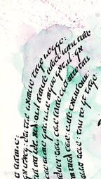 Modern Woman of valor- Eshet Chayil אשת חיל handmade calligraphy with watercolor painting