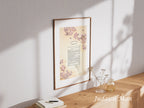 Ketubah Japaneese style "Almond flowers" with embossed flowers