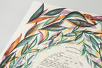 Ketubah Jewish floral wedding "Four seasons" jewish art judaica - handmade watercolor ketubah for groom and bride hand painted in Israel
