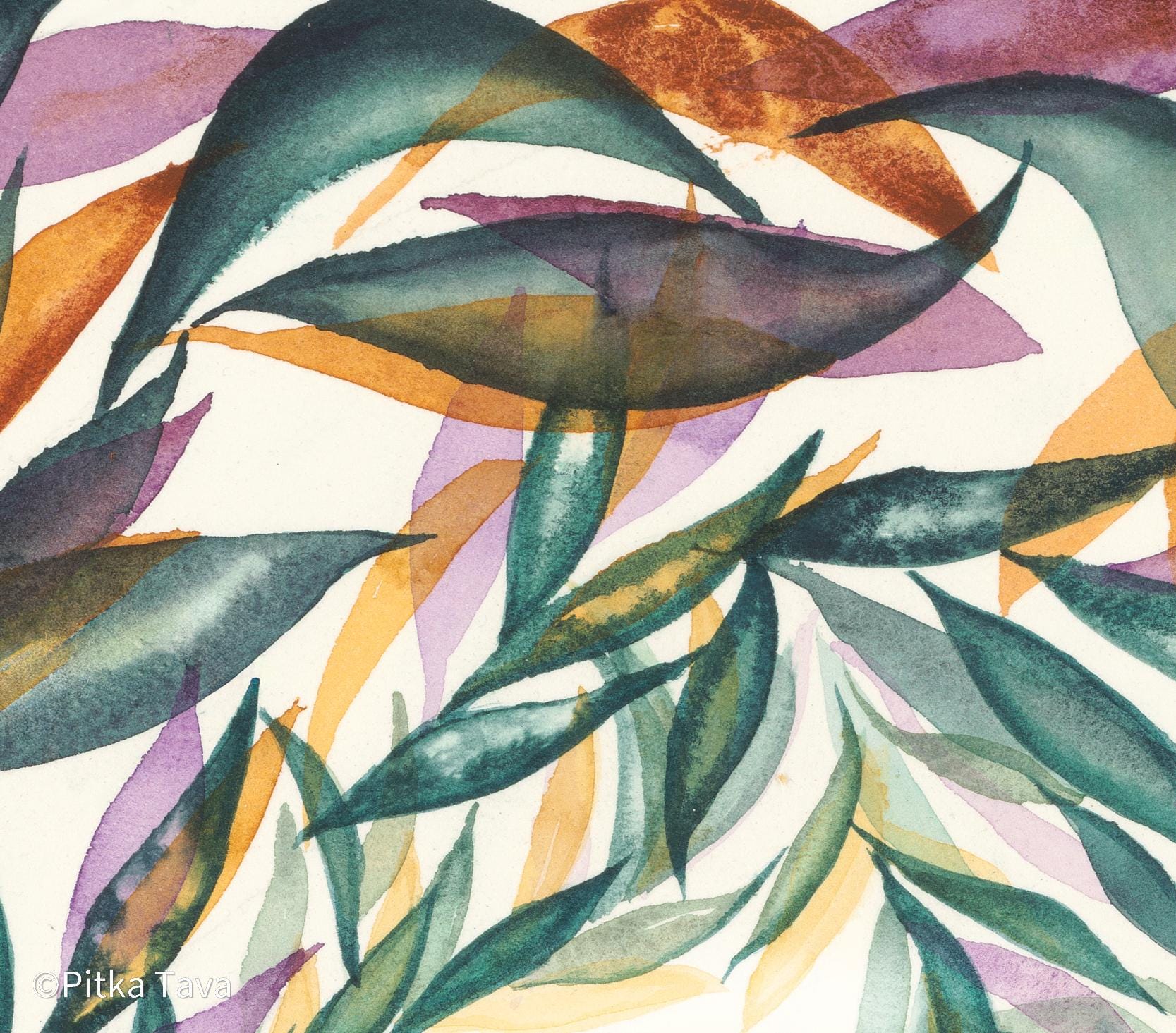 Ketubah Jewish floral wedding "Four seasons" jewish art judaica - handmade watercolor ketubah for groom and bride hand painted in Israel