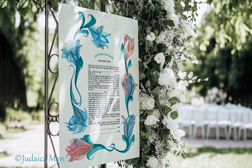 Ketubah "The king's Shushan" - Hand painted with gold