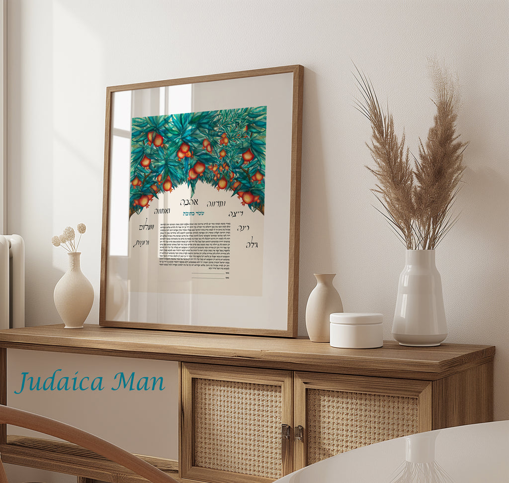 Ketubah for jewish wedding "8 blessings"