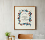 Jewish Home blessing "Pomegranates flowers"