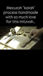 Ceramic mezuzah case "Kalah- Bride" cream color