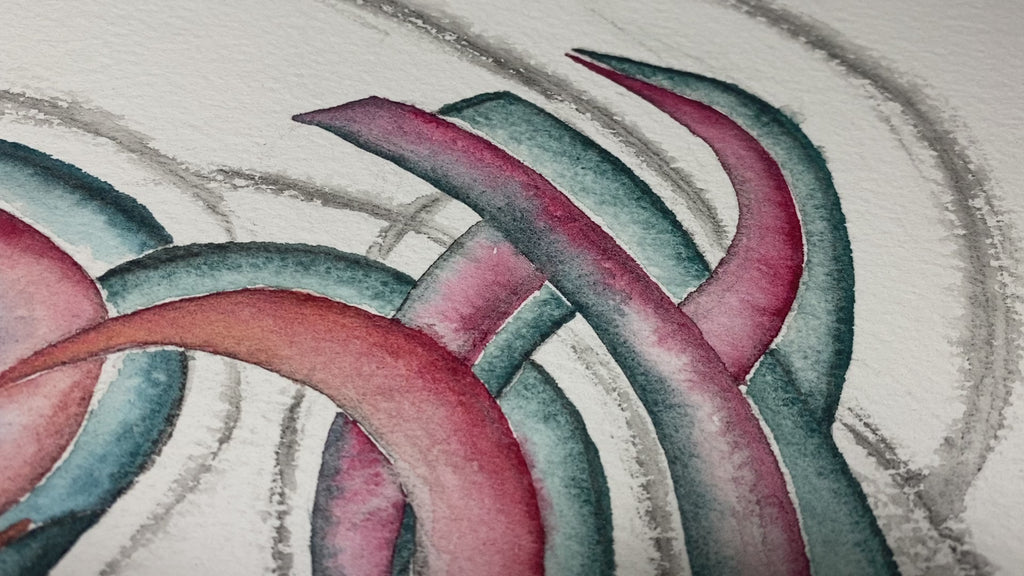 Hebrew watercolor calligraphy"AHAVA"
