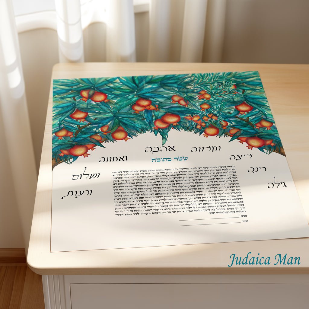 Ketubah for jewish wedding "8 blessings"