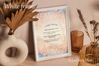 Framed Jewish Home blessing "Modern Sunset" - English and Hebrew text or Hebrew only