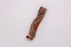 Ceramic mezuzah case "Kalah- Bride" brown color