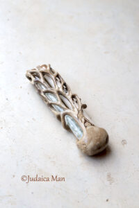Wedding ceramic mezuzah "Tree of life" unique piece handmade