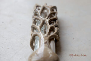 Wedding ceramic mezuzah "Tree of life" unique piece handmade