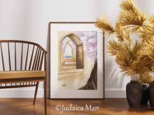 Watercolor painting "The gates of the Gan Eden"