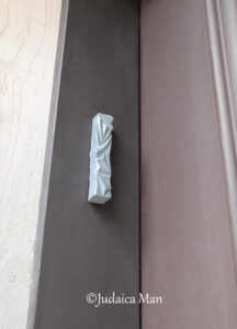 Ceramic mezuzah "Diamond" Blue stone color 2 sizes