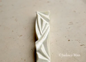 Ceramic mezuzah "Diamond" pearl color 2 sizes
