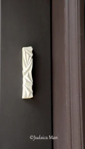 Ceramic mezuzah "Diamond" pearl color 2 sizes