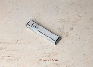Mezuzah case "Rashi" variegated white