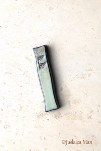 Mezuzah case "Rashi" Green turquoise color
