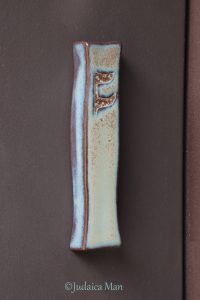 Mezuzah case "Rashi" Green turquoise color