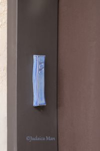 Mezuzah case "Rashi" Azure stone color