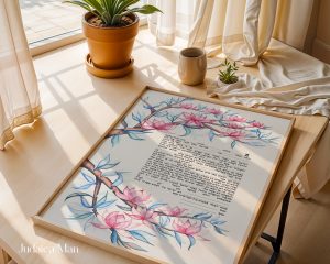 Ketubah Magnolia flowers